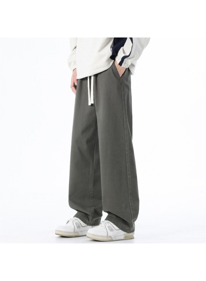 Paul Frank Men's Casual Pants Autumn Winter Loose Versatile Comfortable Wide Leg Straight Leg Long Pants Men's Trousers - Image 4